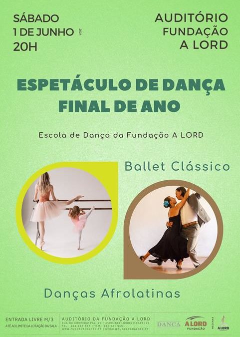 Dança | ESPETÁCULO DE DANÇA FINAL DE ANO | 1 junho