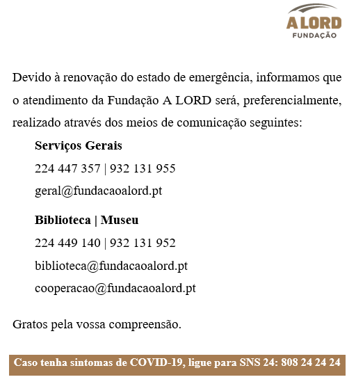 Aviso | ATENDIMENTO DA FUNDAÇÃO A LORD