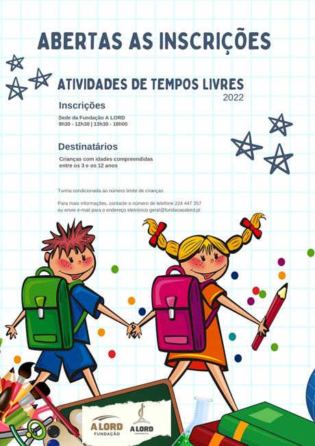 Inscrições | ATIVIDADES DE TEMPOS LIVRES (ATL) | Setembro