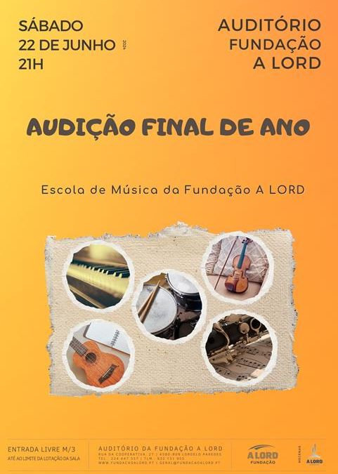 Música | AUDIÇÃO FINAL DE ANO | 22 junho