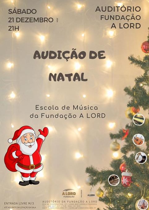 Música | AUDIÇÃO DE NATAL | 21 dezembro