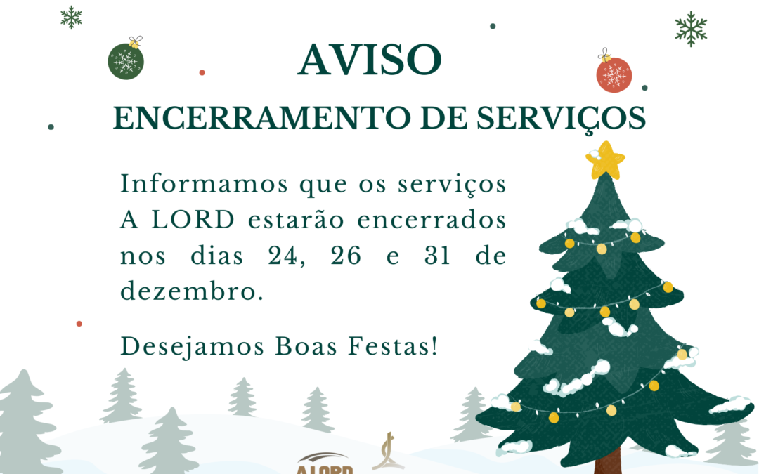 AVISO ENCERRAMENTO DE SERVIÇOS
