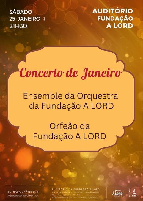 Música | CONCERTO DE JANEIRO | 25 janeiro
